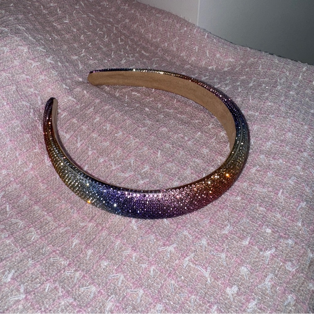Sparkling Rainbow/Multicolor Crystal Headband - Picture 8 of 10